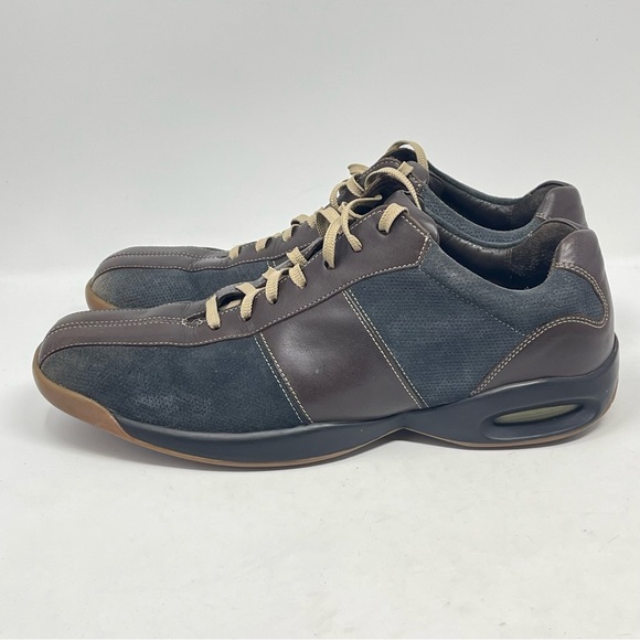 Cole Haan Shoes Mens 10 Gray Brown Leather Bicycle Toe Air Soles Oxford Sneaker - Picture 4 of 16